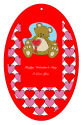 Hearts Galore Valentine Vertical Oval Favor Tag 2.25x3.5